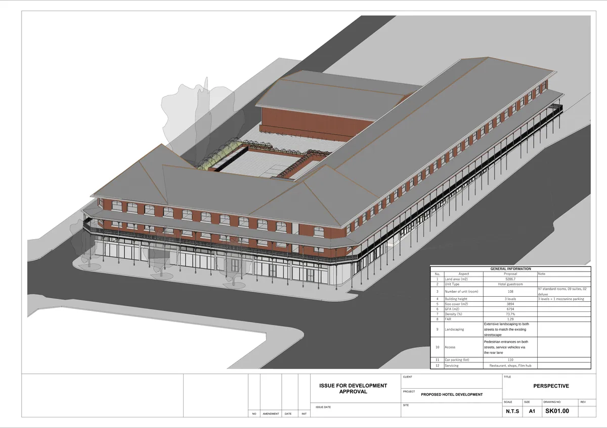 Sheet 1 of Hotel Development DA Drawings, NSW