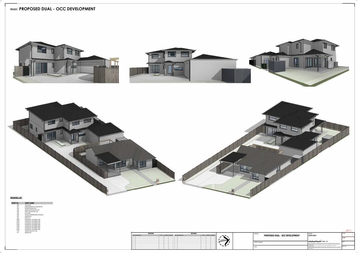 Sheet 1 of Dual Occupancy Town Planning Drawings, VIC