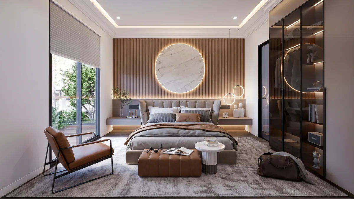 Bedroom render of New Residence Exterior & Interior Renders