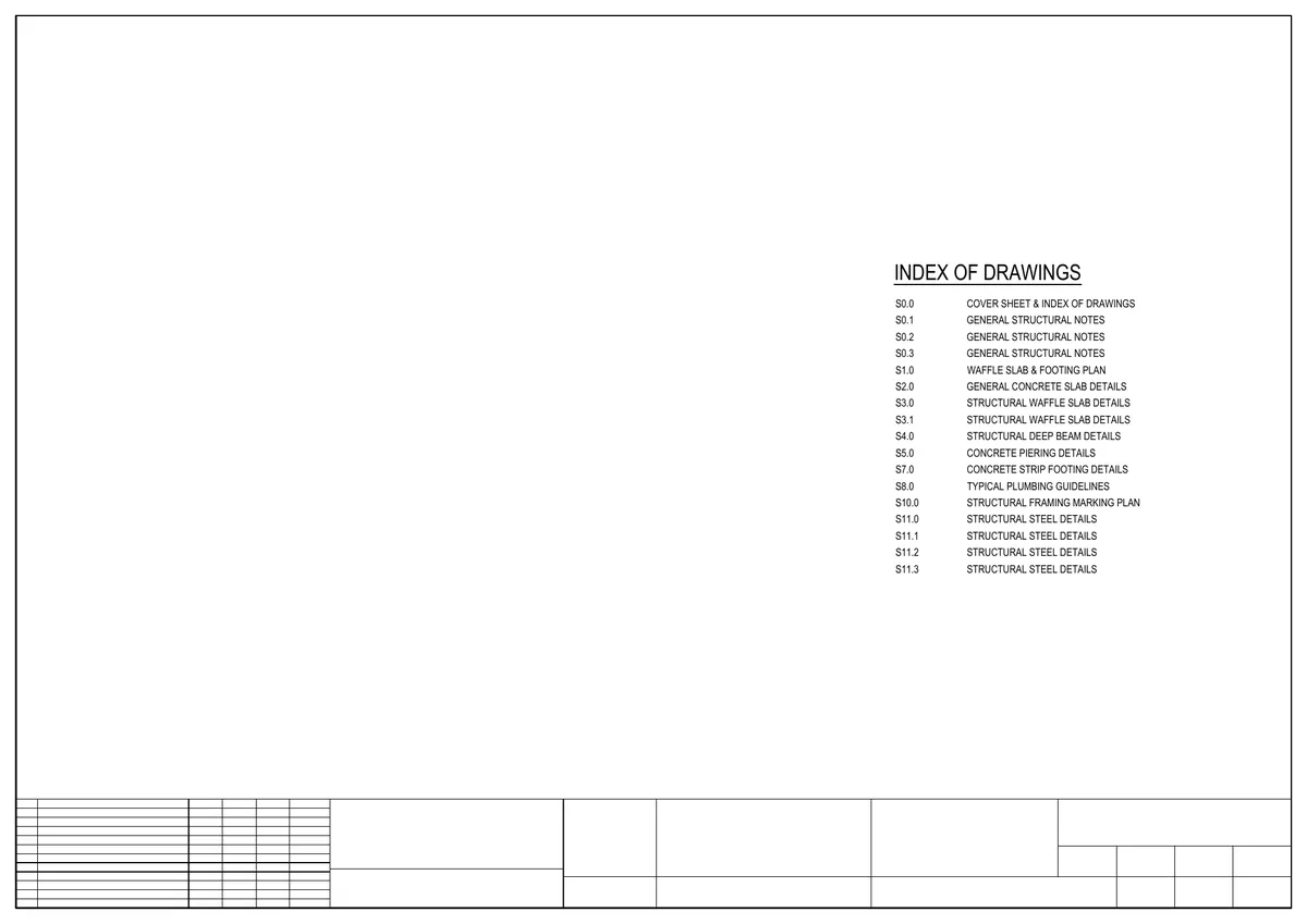 Sheet 1 of New Residence Double Storey, NSW