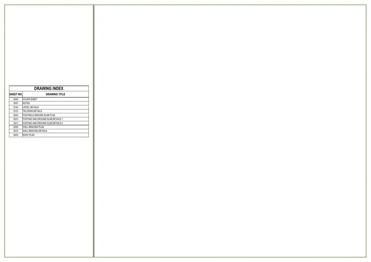 Sheet 1 of New Residence Single Storey, WA